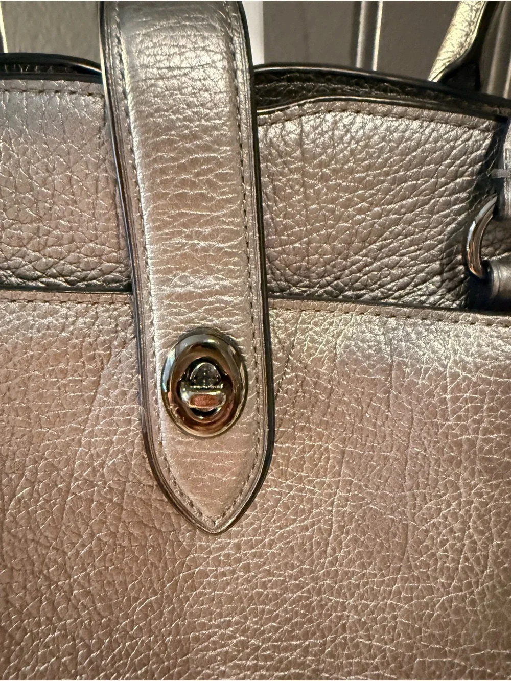 Coach satchel metallic